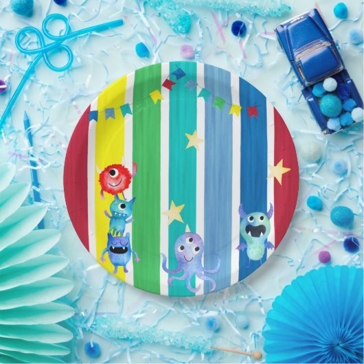 Kleines Monster-Party Pappteller (Party)
