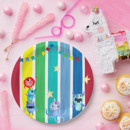 Kleines Monster-Party  Pappteller (Party)