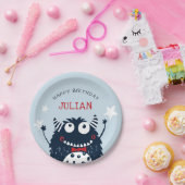 Kleines Monster | PARTY PERSONALISIERTER KINDERGEB Pappteller (Party)
