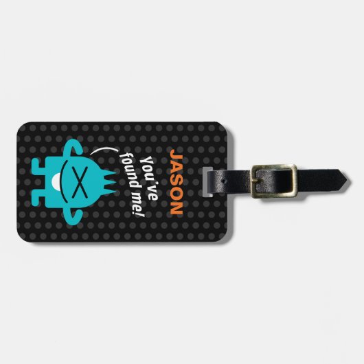 Kleines Monster (personalisierbar) Gepäckanhänger (Vorderseite horizontal)