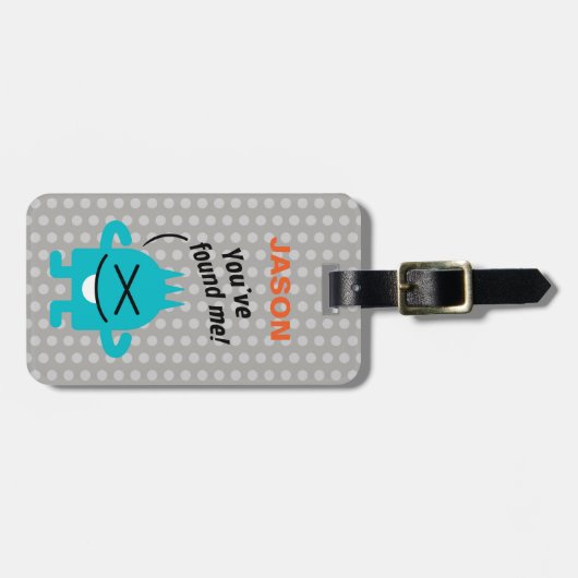 Kleines Monster (personalisierbar) Gepäckanhänger (Vorderseite horizontal)