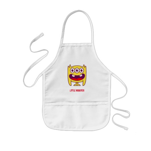 Kleines Monster (personalisierbarer Text) Kinderschürze (Vorne)
