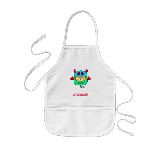 Kleines Monster (personalisierbarer Text) Kinderschürze (Vorne)