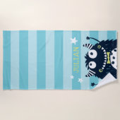 Kleines Monster Personalisiert Strandtuch (Vorderseite)