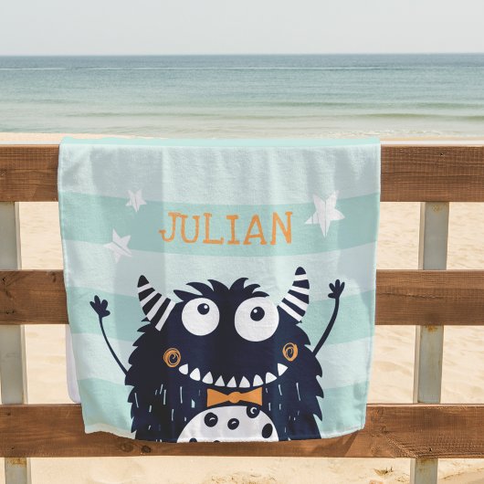 Kleines Monster Personalisiert Strandtuch