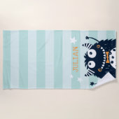 Kleines Monster Personalisiert Strandtuch (Vorderseite)