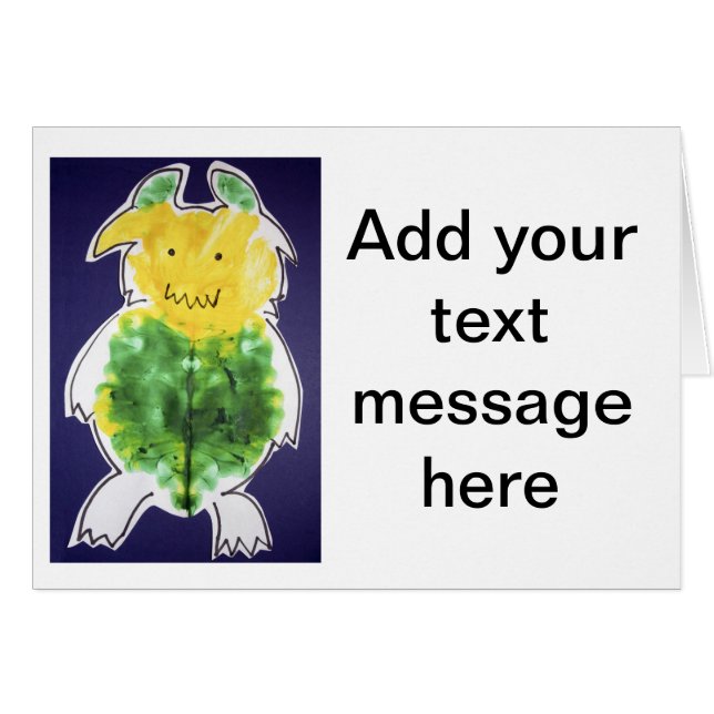 Kleines Monster - Porträtschablonenentwurf (Vorderseite (Horizontal))