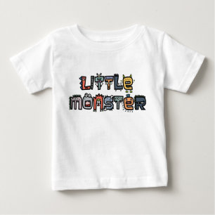 Kleines Monster - Text kritzelt (Pastell) Baby T-shirt