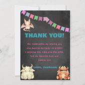 Kleines Monster Thema Geburtstag Danke Karte (Vorderseite)