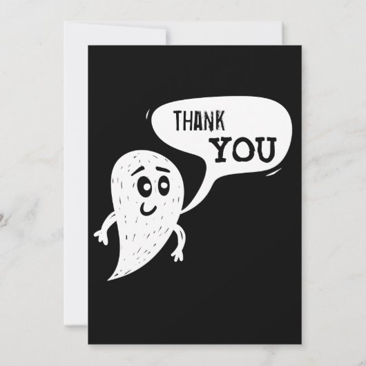 Kleines Monster zum Geburtstag Dankeschön Karte (Rückseite)