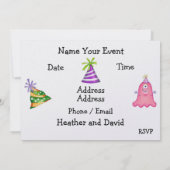 Kleines Monster zum Geburtstag Einladung (Rückseite)