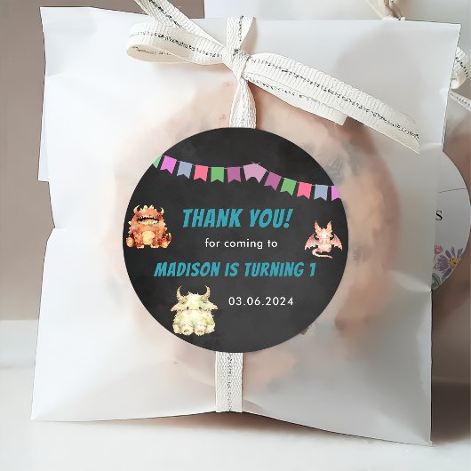 Kleines Monster zum Geburtstag Geschenkanhänger