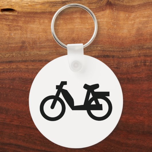 kleines Mopedsymbol Schlüsselanhänger (Vorderseite)
