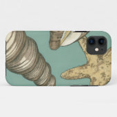 Kleines Muschel-Trio auf aquamarinem Case-Mate iPhone Hülle (Rückseite (Horizontal))