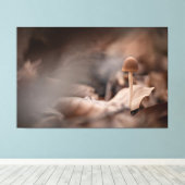 Kleines Mushroom Nature Foto Leinwanddruck (Insitu (Holzboden))