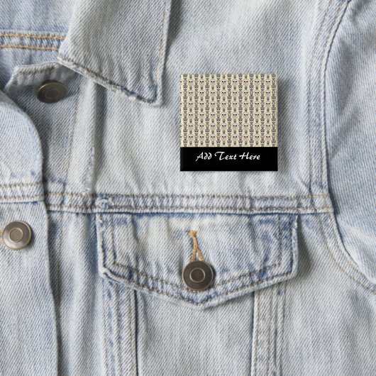 Kleines Muster auf hellgelb Button (Beispiel)