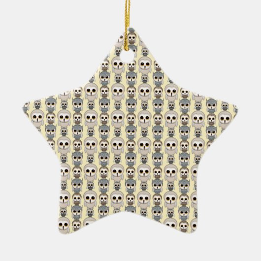 Kleines Muster auf hellgelb Keramikornament (Vorne)