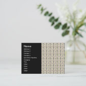 Kleines Muster auf hellgelb Visitenkarte (Stehend Vorderseite)