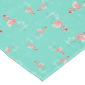 Kleines Muster der Weihnachtsflamingo-Drehung Tischdecke (Schrägansicht)
