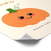 Kleines Niedliches Pumpkin Baby Dusche Gefallen Ta Poster (Ecke)