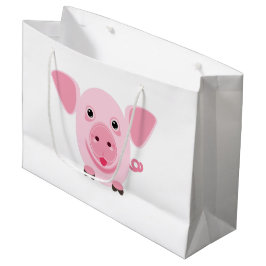 Kleines niedliches rosa Schwein Große Geschenktüte
