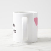Kleines niedliches rosa Schwein Jumbo-Tasse (Rückseite)