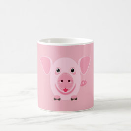 Kleines niedliches rosa Schwein Kaffeetasse