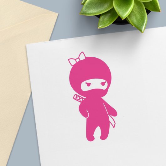 Kleines Ninja-Mädchen Permastempel