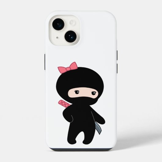 Kleines Ninjamädchen iPhone Hülle (Rückseite)