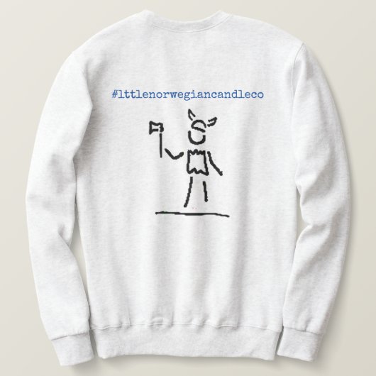 Kleines norwegisches Süßwarenunternehmen Sweatshirt (Design Rückseite)
