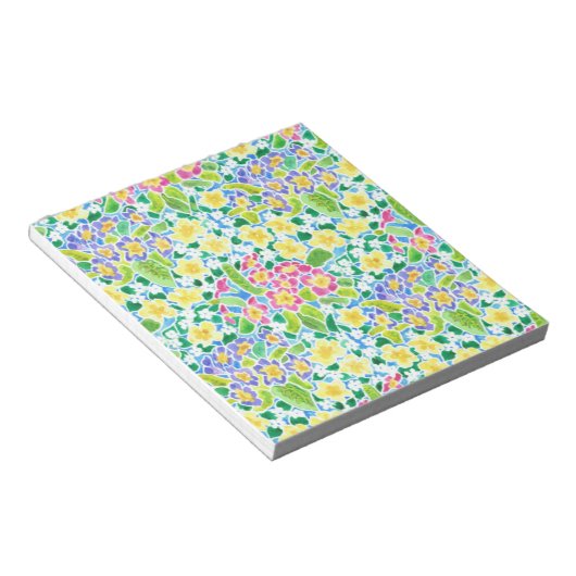 Kleines Notepad oder Jotter, Hübsches Primroses-Mu Notizblock (angewinkelt)