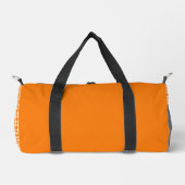 Kleines orange-weißes Karomuster Duffle Bag (Vorderseite)