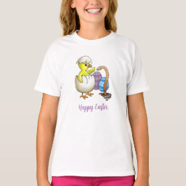 Kleines Osterküken und der Regenwurm T-Shirt