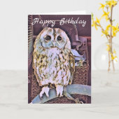 KLEINES OWL KARTE (Gelbe Blume)