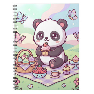 Kleines Panda-Picknick Notizblock