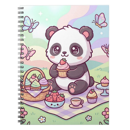 Kleines Panda-Picknick Notizblock (Vorderseite)