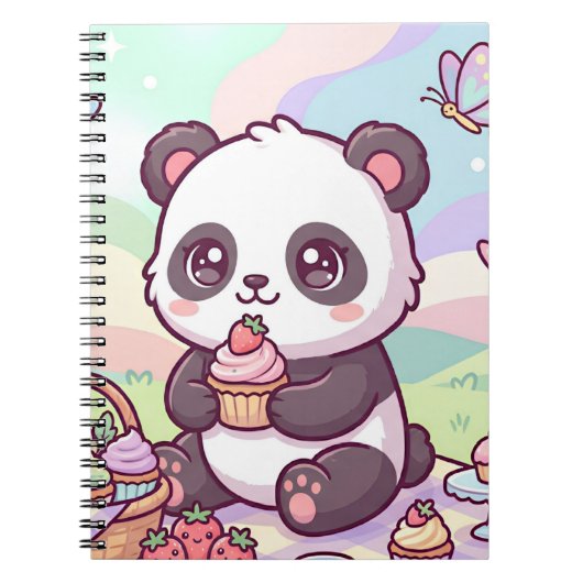 Kleines Panda-Picknick Notizblock (Vorderseite)