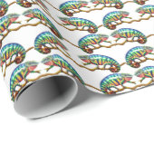 Kleines Panther-Chamäleon-Eidechsen-Packpapier Geschenkpapier (Rolleneckpunkt)