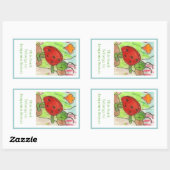 Kleines Party-Bug-Buchzeichen Rechteckiger Aufkleber (Blatt)