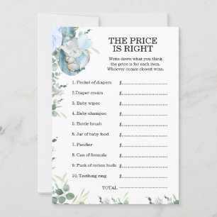 Kleines Peanut Elephant Baby Duwer Game Einladung