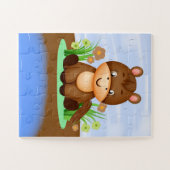 Kleines Pferd mit Blume Puzzle (Horizontal)