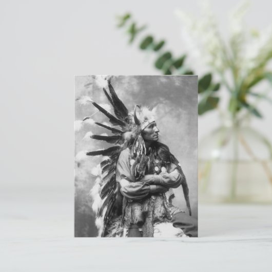 Kleines Pferd, Oglala Sioux, 1890er Postkarte (Stehend Vorderseite)