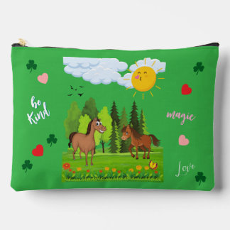 Kleines Pferde-Design für Kinder Zubehörtasche