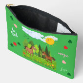 Kleines Pferde-Design für Kinder Zubehörtasche (Offen)