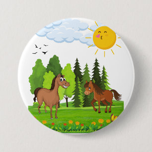 Kleines Pferdedesign für Kinder Button
