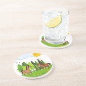 Kleines Pferdedesign für Kinder Getränkeuntersetzer (Seite)