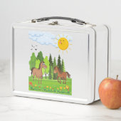 Kleines Pferdedesign für Kinder Metall Brotdose (Beispiel)