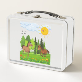 Kleines Pferdedesign für Kinder Metall Brotdose