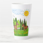 Kleines Pferdedesign für Kinder Milchtasse (Vorderseite)
