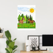Kleines Pferdedesign für Kinder Poster (Heimbüro)